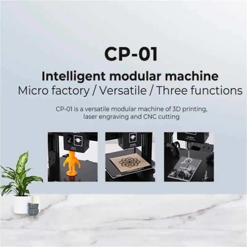 Official Creality CP-01 3-in-1 3D Printer/Laser Engraver/CNC Cutting Function, 200x200x200mm Build Volume