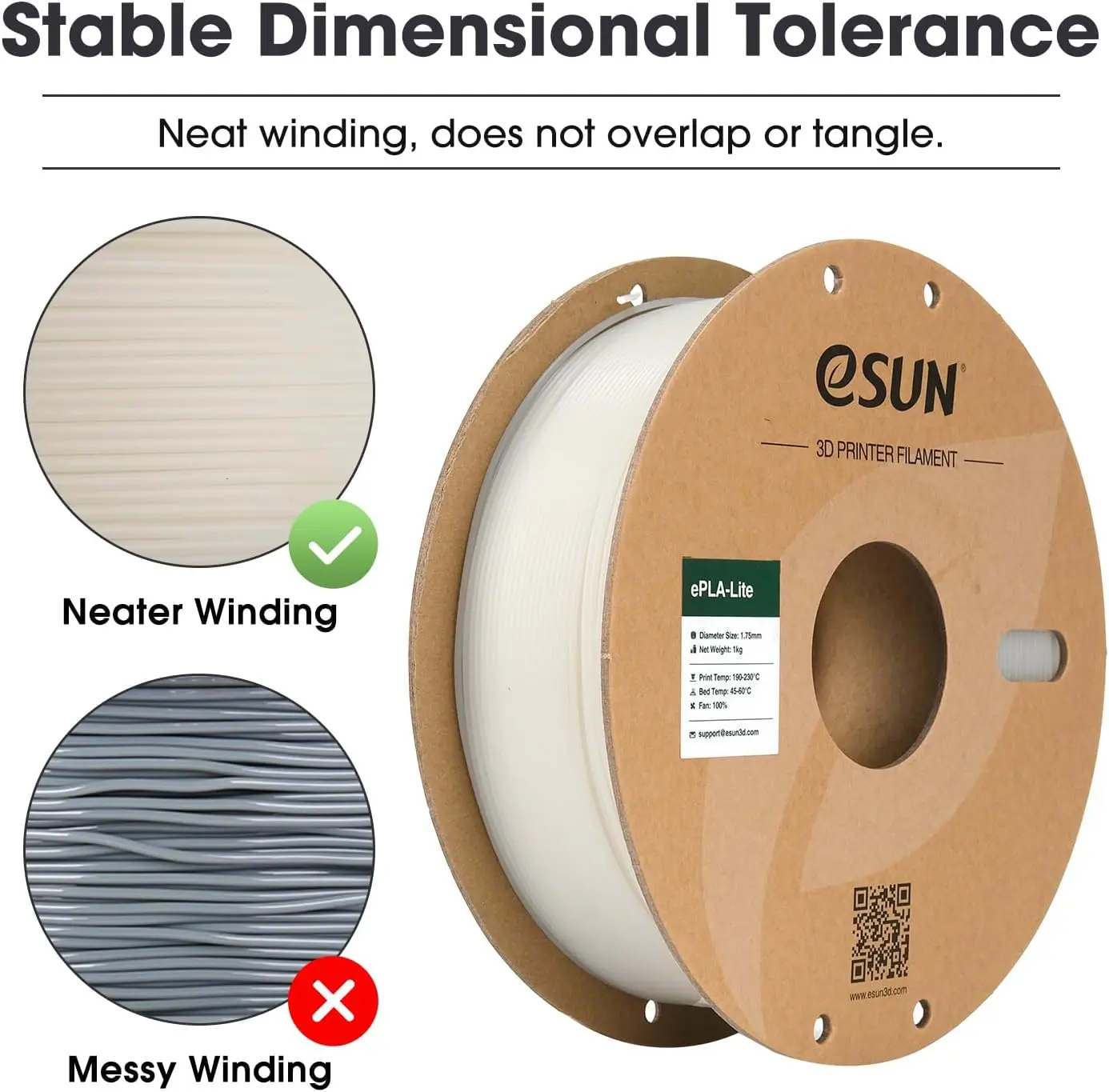 Hot Sale eSUN ePLA-Lite Filament 1.75mm 1KG