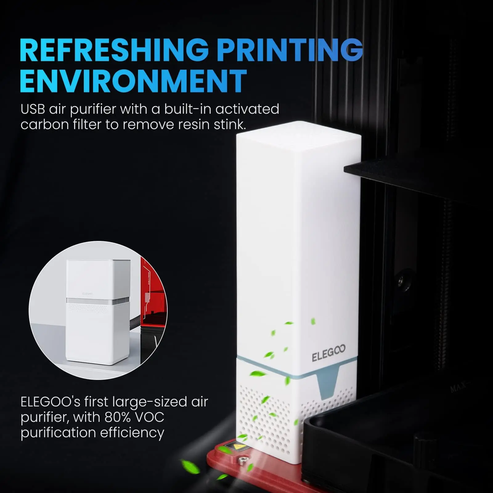 ELEGOO Mars 4 Mars Max MSLA 3D Printer, Desktop Resin 3D Printer with 7-Inch 9K Monochrome LCD