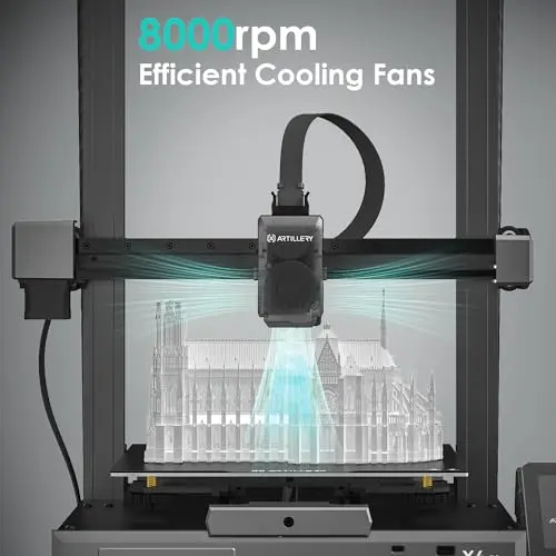 Artillery Sidewinder X4 Plus 3D Printer, Resonance Compensation,X Y-axis Linear Rail and Direct Extruder