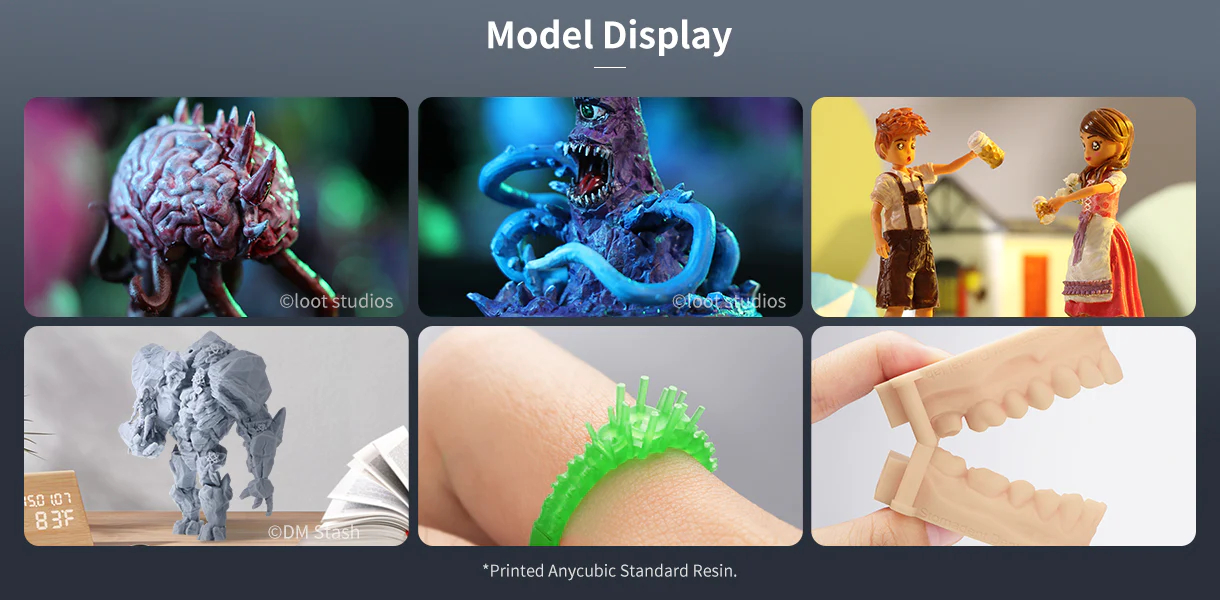 Anycubic Standard Resin 1kg: High Precision 3D Printing,High Precision & Rapid Photopolymer for 8K Capable