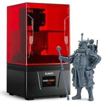 ELEGOO Mars 4 Mars Max MSLA 3D Printer, Desktop Resin 3D Printer with 7-Inch 9K Monochrome LCD