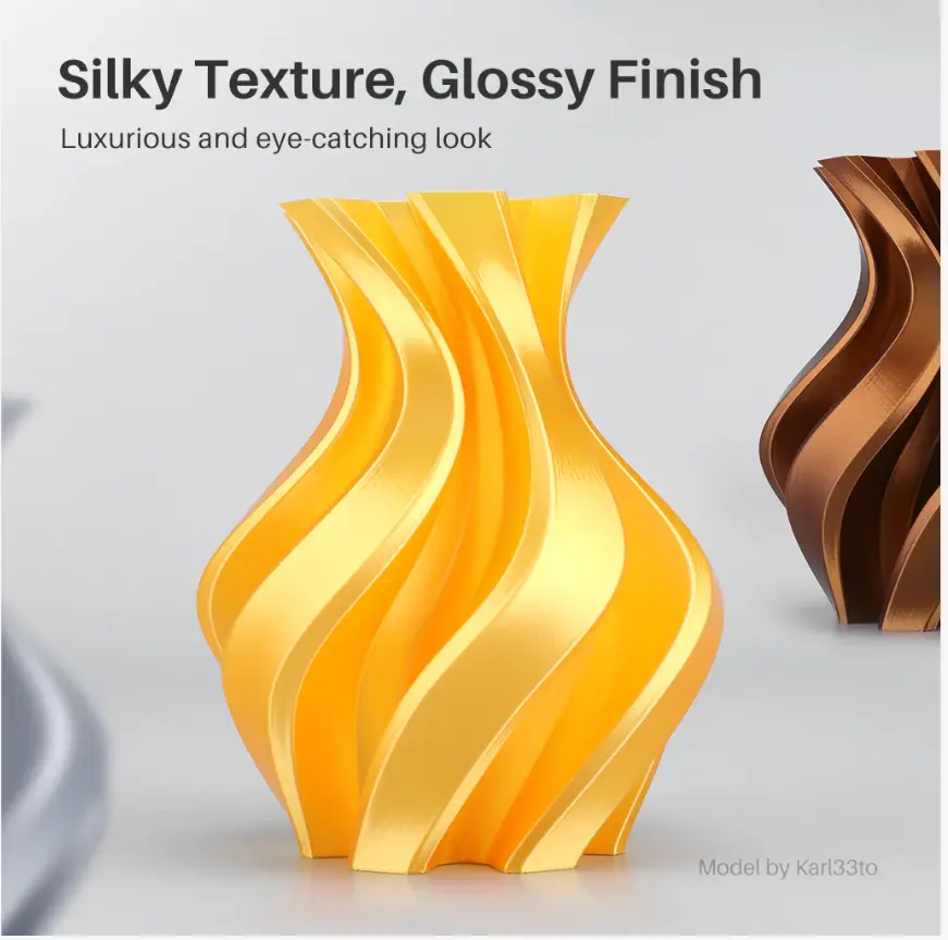 ELEGOO SILK PLA Filament color ,High Reliability , for Most FDM 3D Printers,Accurate & Consistent Dimension