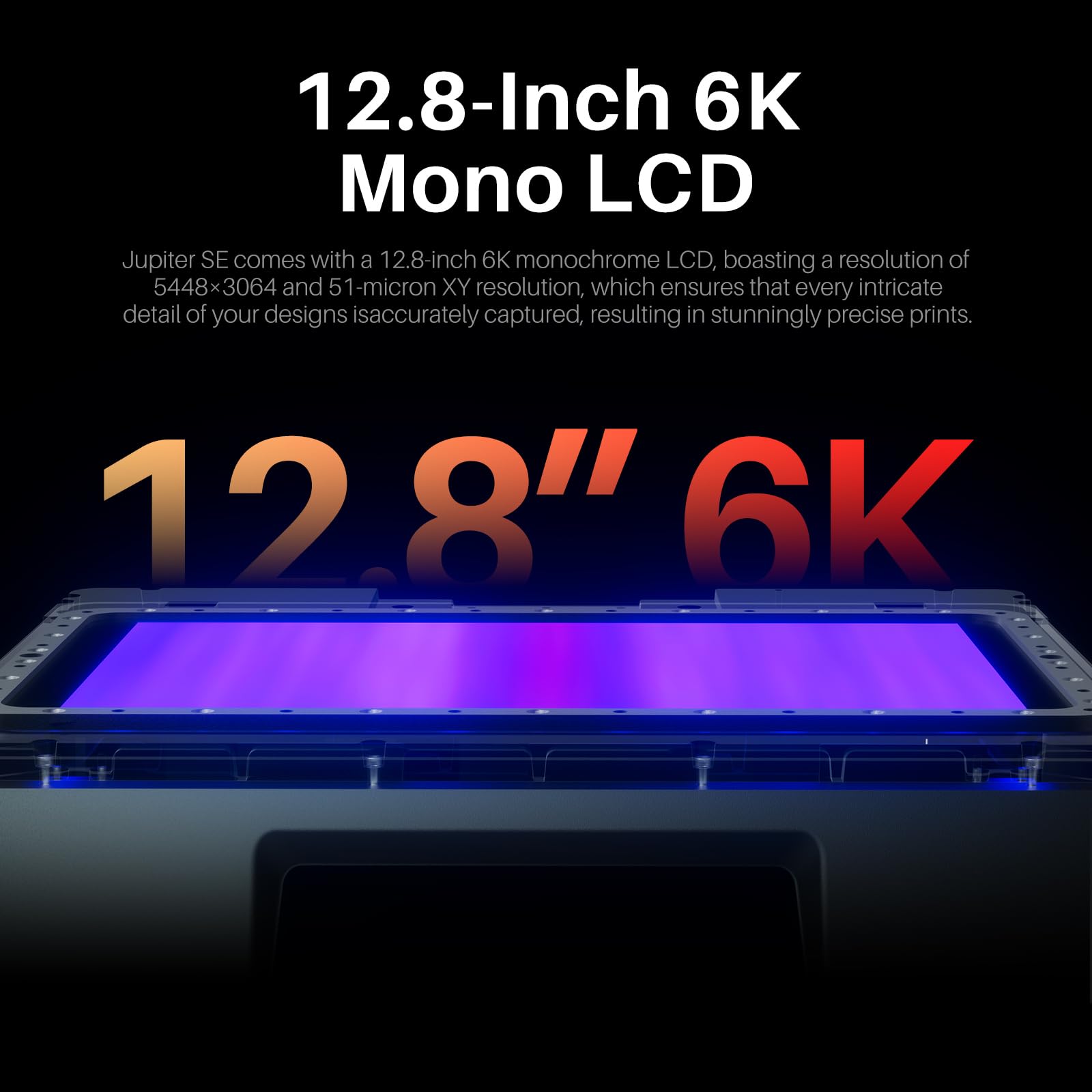 ELEGOO Jupiter SE Resin Large size MSLA with 12.8-inch 6K Monochrome LCD 3D Printer