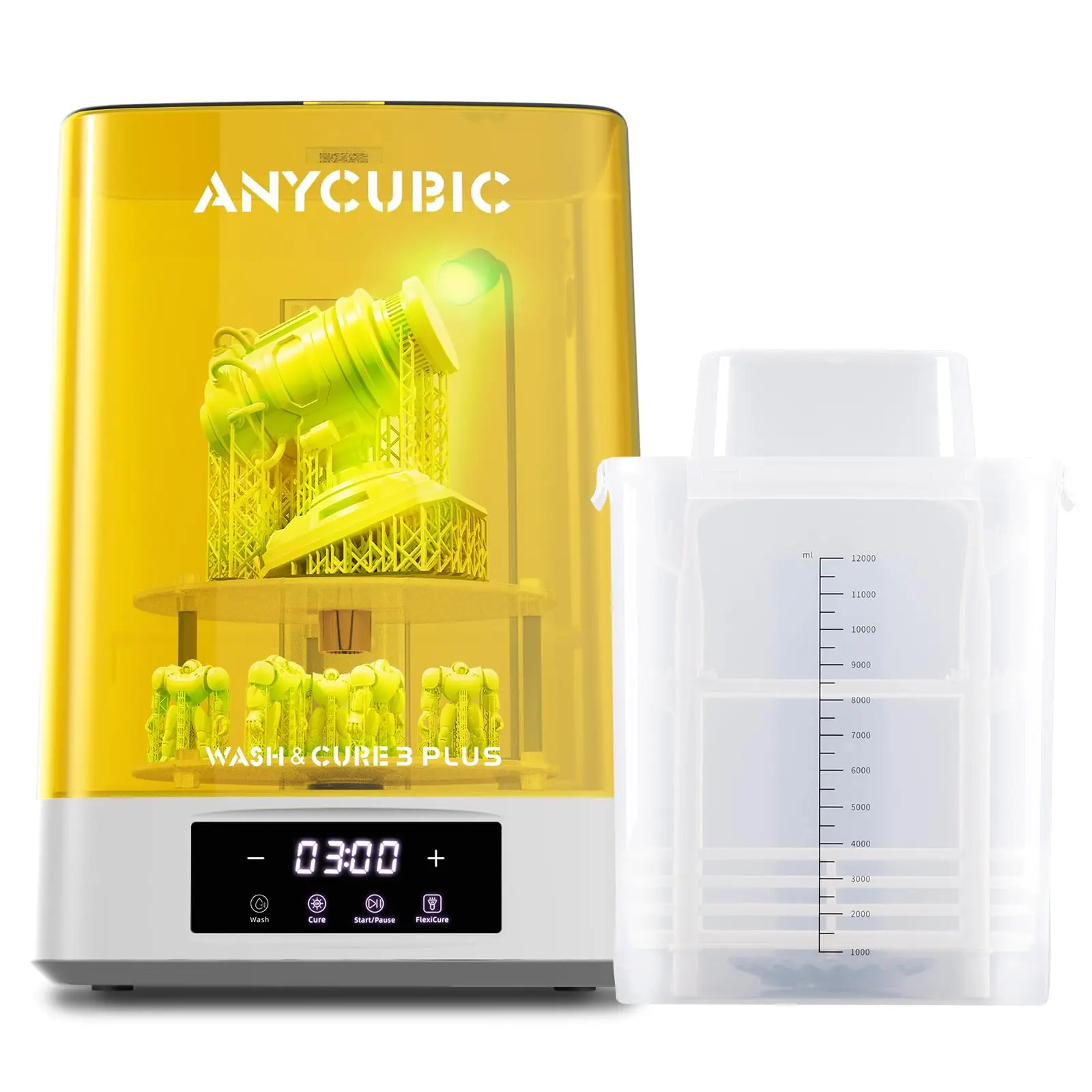ANYCUBIC Wash & Cure Plus 3.0,Powerful Curing Light, Large Size for Anycubic Mono M5s LCD MSLA SLA 3D Printer