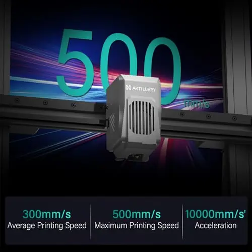Artillery Sidewinder X4 Plus 3D Printer, Resonance Compensation,X Y-axis Linear Rail and Direct Extruder
