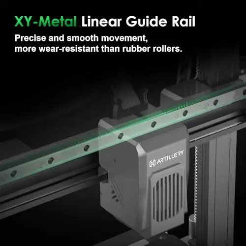 Artillery Sidewinder X4 Plus 3D Printer, Resonance Compensation,X Y-axis Linear Rail and Direct Extruder