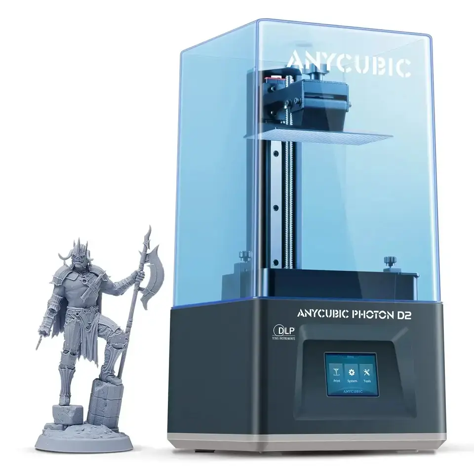 ANYCUBIC Photon D2 Resin 3D Printer Upgraded Printing Size 5.1'' x2.9'' x 6.5'' DLP 3D Printer with High Precision