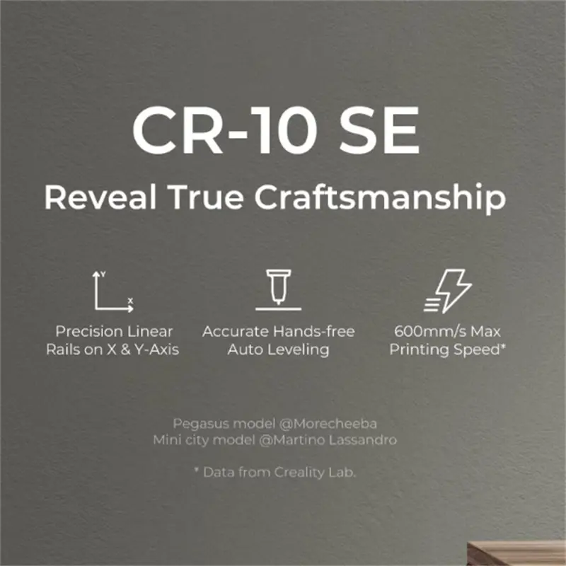 Official Creality CR 10 SE 3D Printer with 600mm/s Printing Speed and Sprite Direct Extruder, 300°C High Temperature FDM 3D Printer