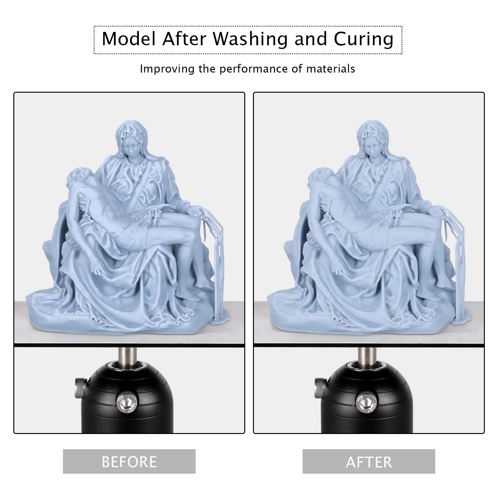 ELEGOO Mercury Plus 2.0 Wash and Cure Station Washing and Curing Machine Resin Curing Station for LCD/DLP/SLA 3D Printed Models with Rotary Curing Turntable and Washing Bucket