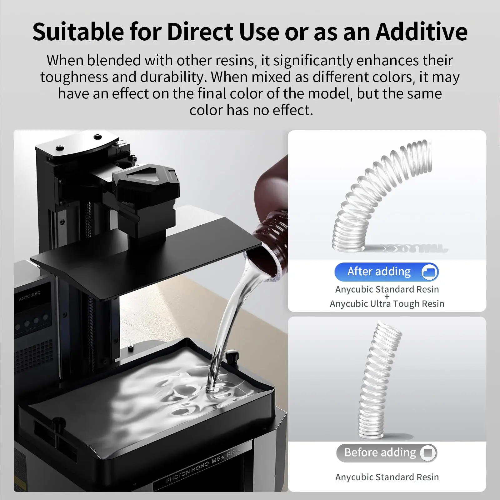 Anycubic Ultra Tough Resin,Suitable for Direct Use or as an Additive,1kg multiple color