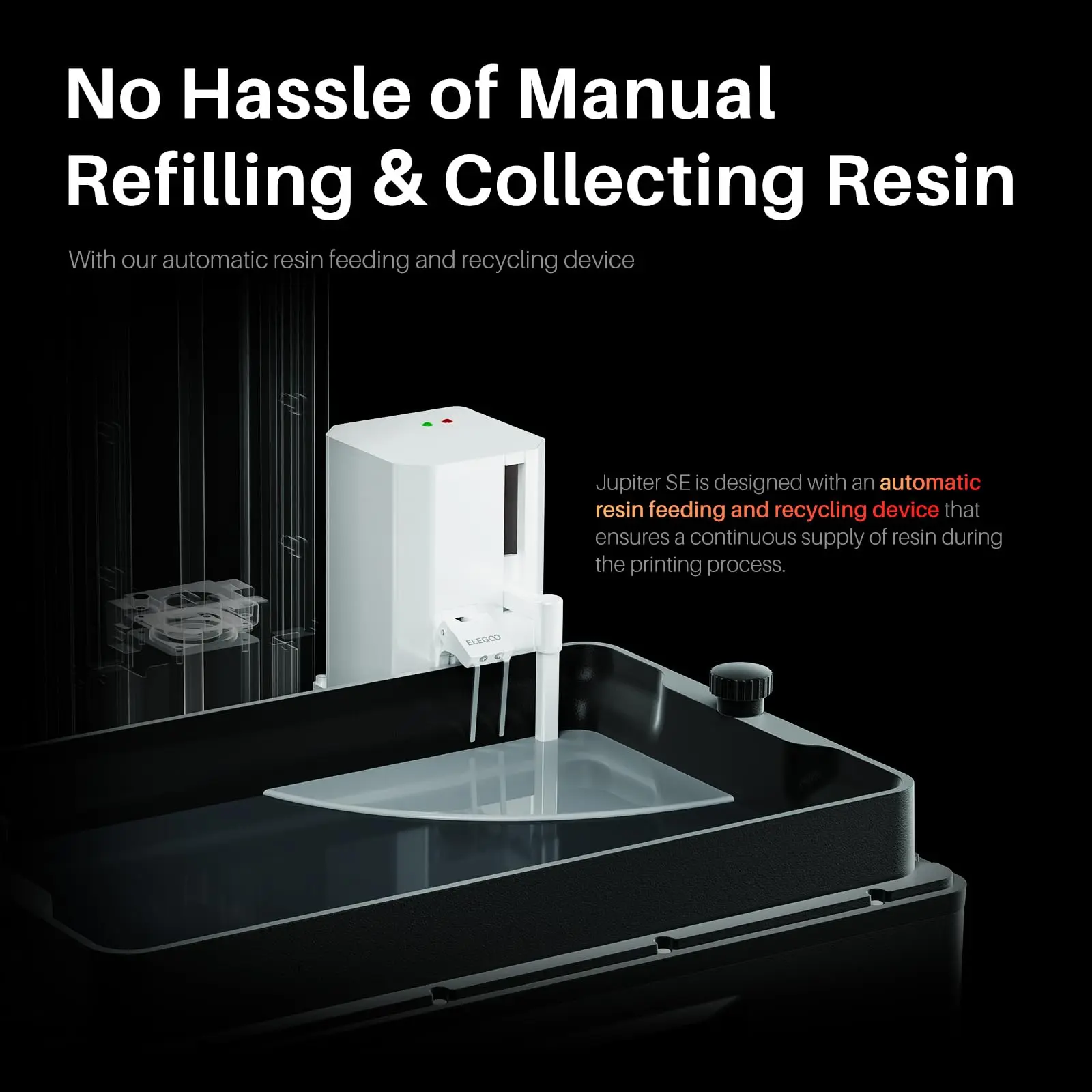 ELEGOO Jupiter SE Resin Large size MSLA with 12.8-inch 6K Monochrome LCD 3D Printer