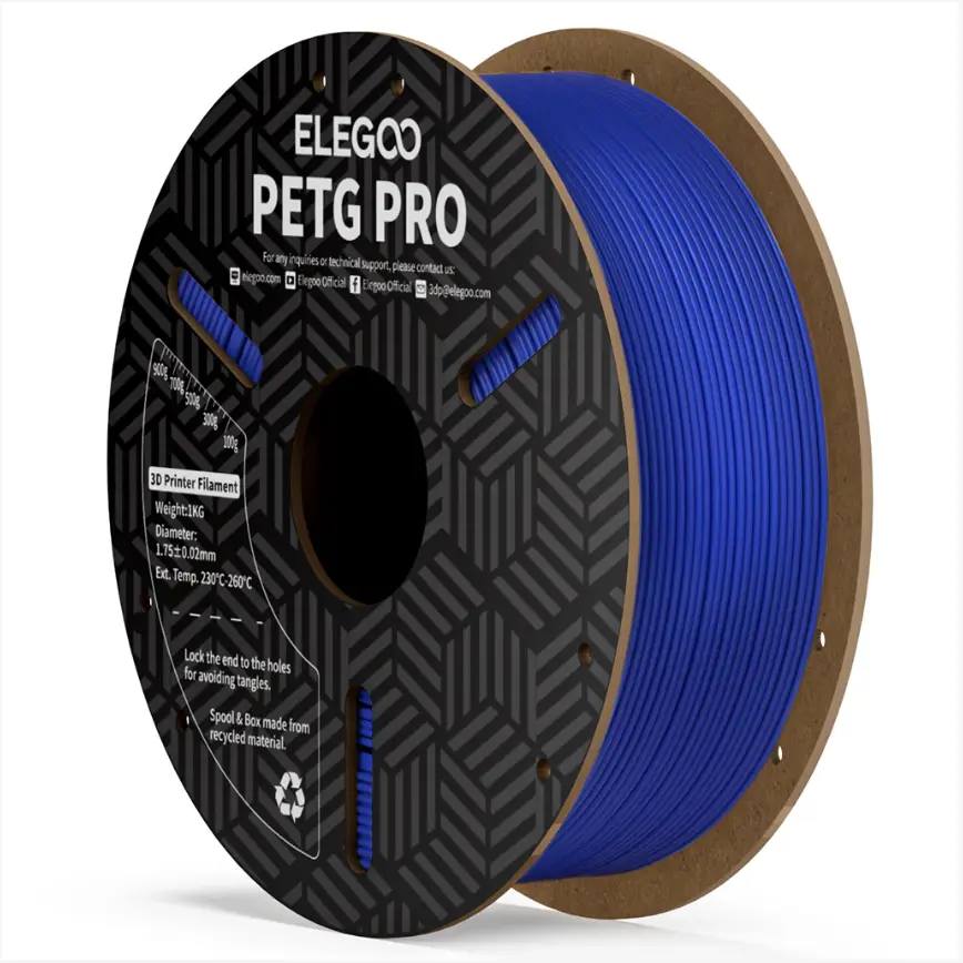 ELEGOO PETG PRO Filament 1.75mm Colored 1KG Tougher and Stronger  ,High Reliability ,Accurate & Consistent Dimension
