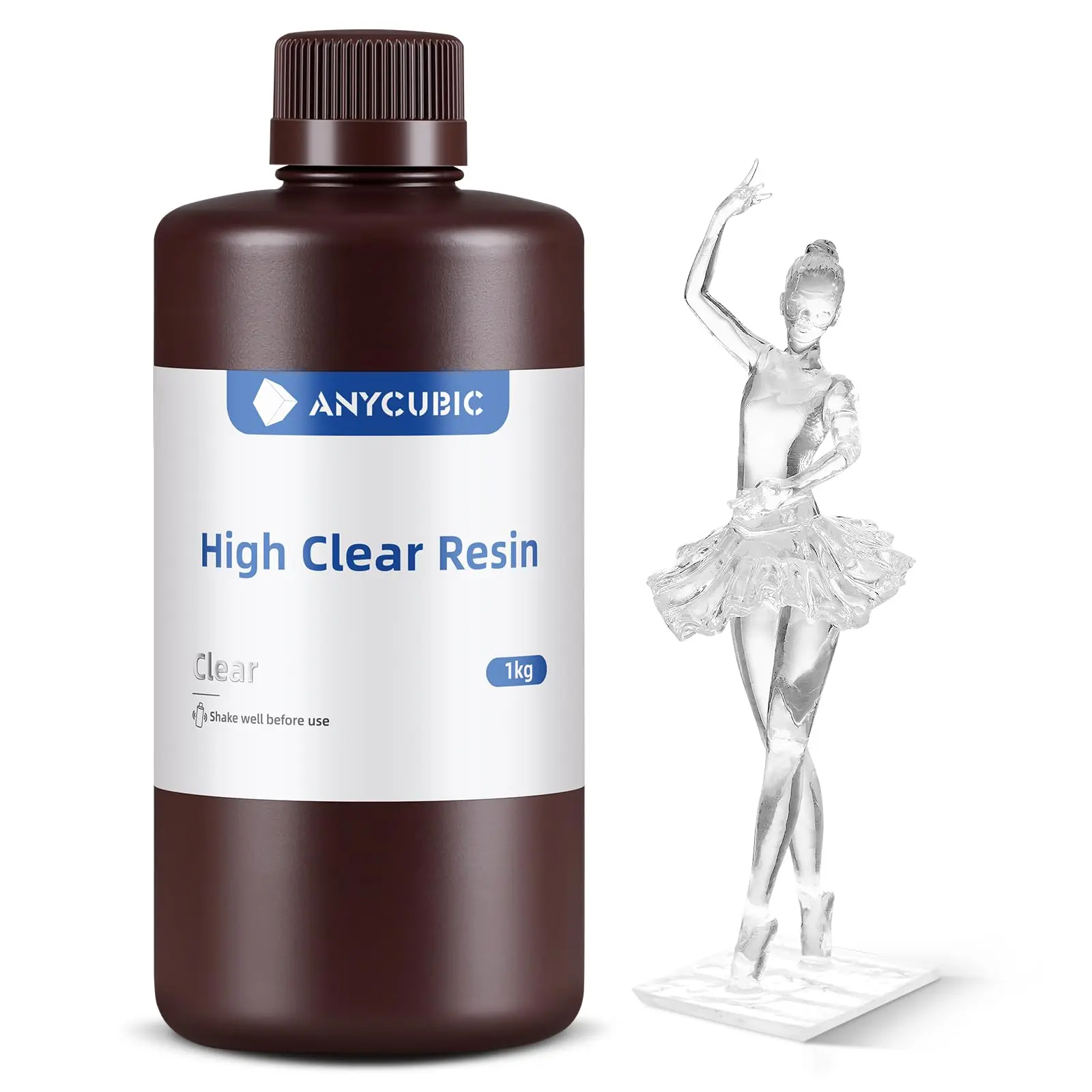 ANYCUBIC High Clear 3D Printer Resin,Highly Transparent, Tough and Resilient