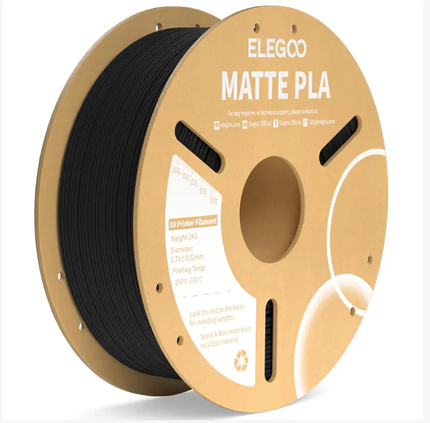 ELEGOO MATTE PLA Filament color  ,High Reliability ,High Compatibility,Accurate & Consistent Dimension