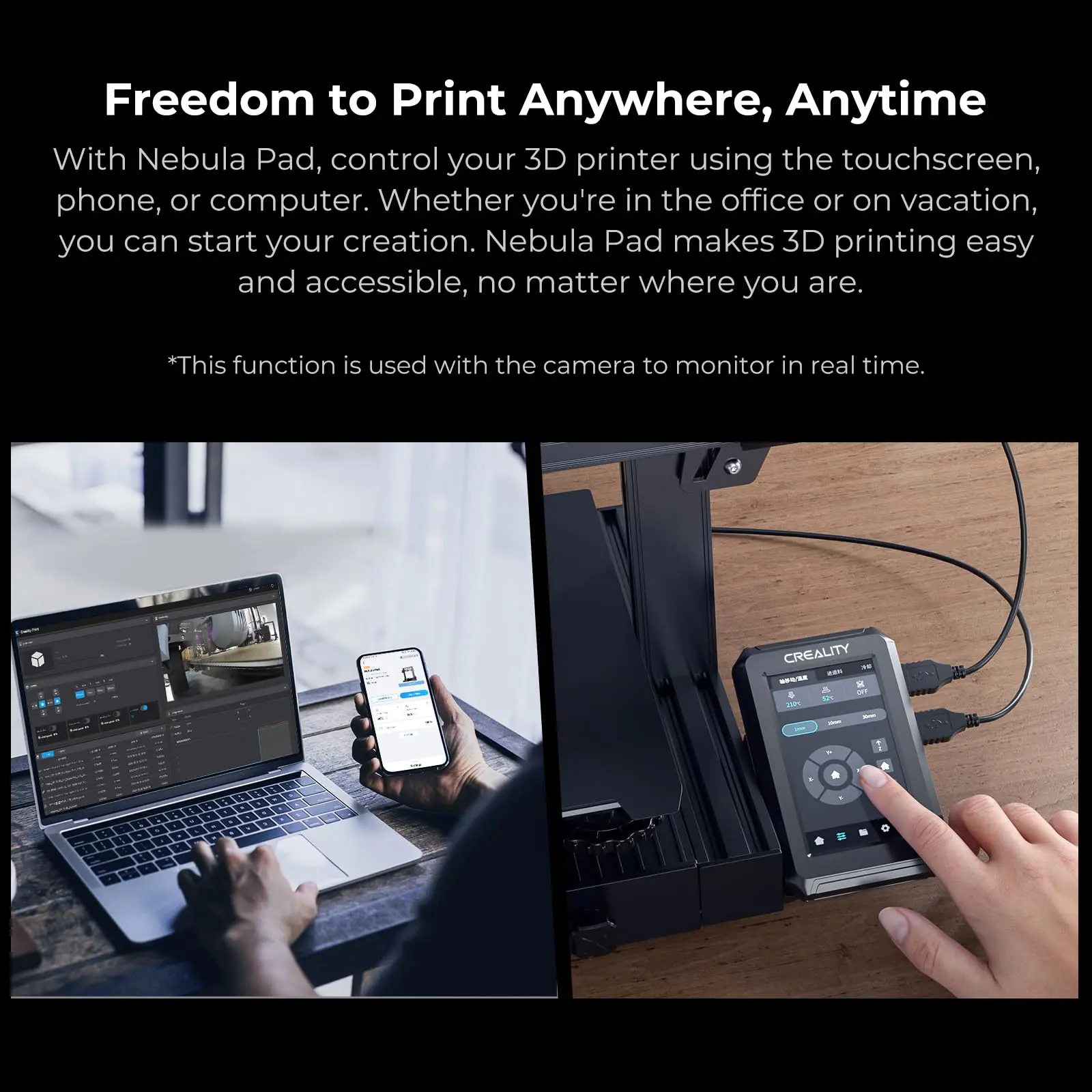 Creality Nebula Smart Kit, High-Speed Printing Nebula Pad,4.3 inch Touch Screen Remote Monitoring Time-Lapse