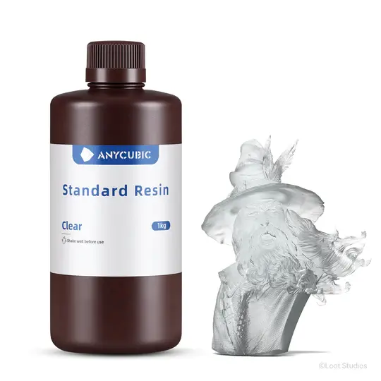 Anycubic Standard Resin 1kg: High Precision 3D Printing,High Precision & Rapid Photopolymer for 8K Capable
