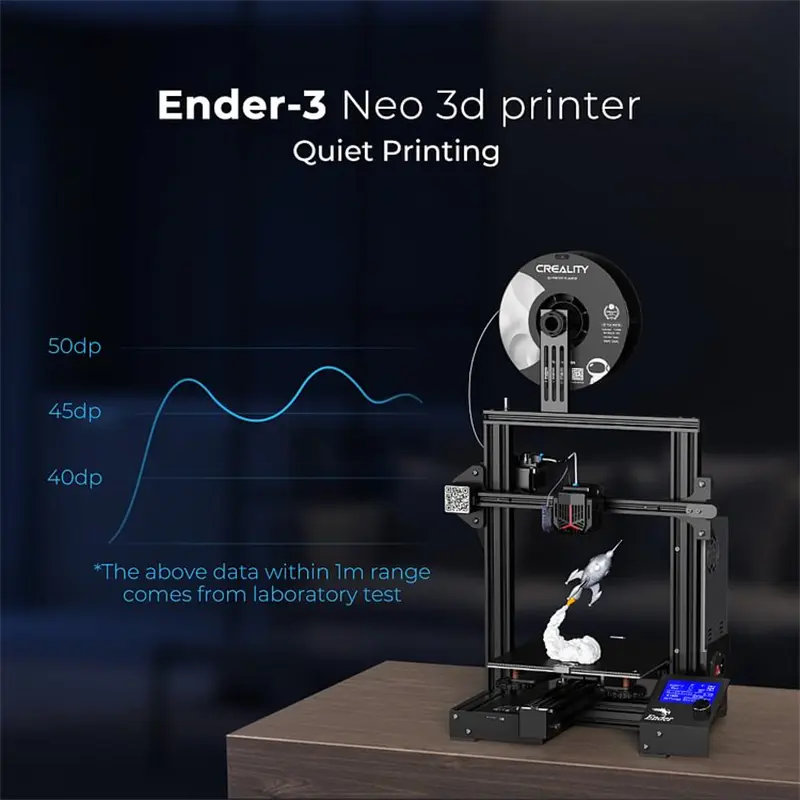 Official Creality Ender 3 neo 3D Printer with Resume Printing Function CR Touch Auto-Leveling and Carborundum Glass Printing Platform