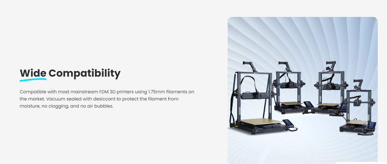 ELEGOO PLA  Shining color Filament for Most FDM 3D Printers,High Reliability ,Accurate & Consistent Dimension