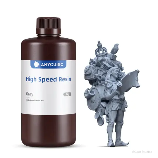ANYCUBIC High Speed 3D Printer Resin, Apply for Large-Size 3D Printing Models,Low Viscosity and Stable