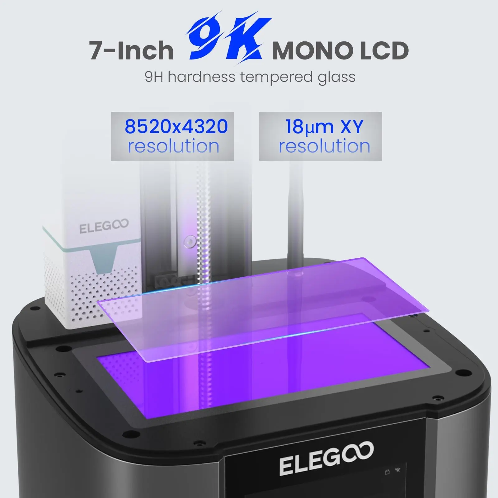 ELEGOO Mars 4 Ultra ,Wi-Fi Connectivity,MSLA 3D Printer, Desktop Resin 3D Printer with 7-Inch 9K Monochrome LCD,